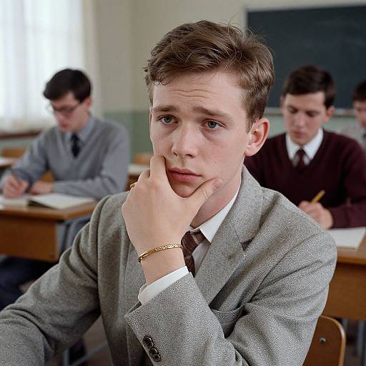 1960s Sad Young Man Portrait