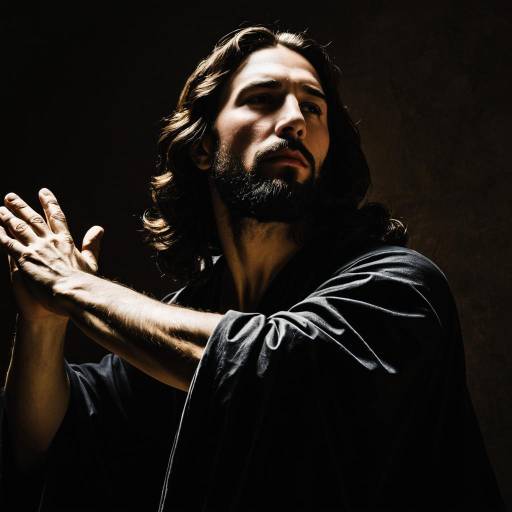 Dramatic Baroque Style Portrait of Man with Long Hair