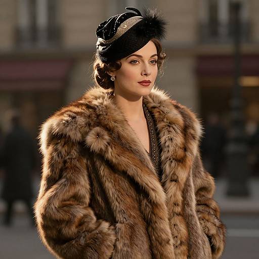 1930s French Elegance in Fur