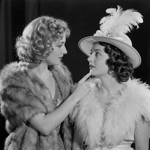 Elegant 1930s Duet in Black and White