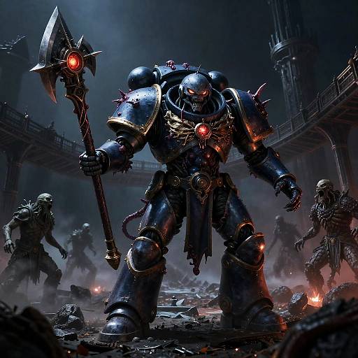 Bioluminescent Chaos Marine with Devouring Halberd