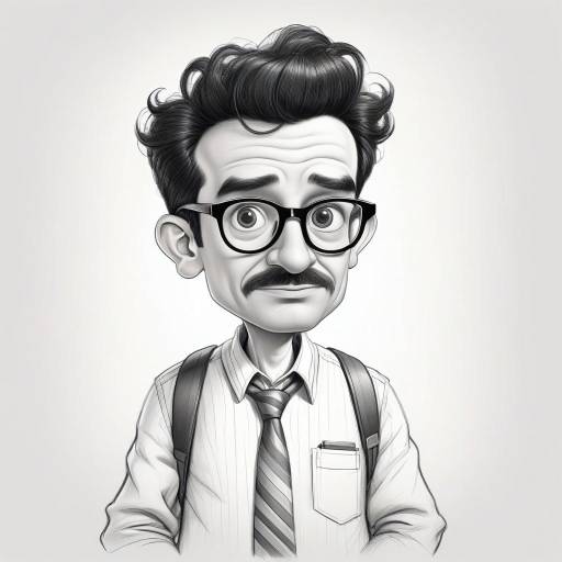 Whimsical Toddler Professor Caricature Art