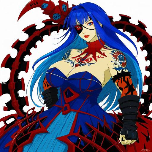 Illustration of Adiane, tengen toppa gurren lagann in the style of Clarevoir