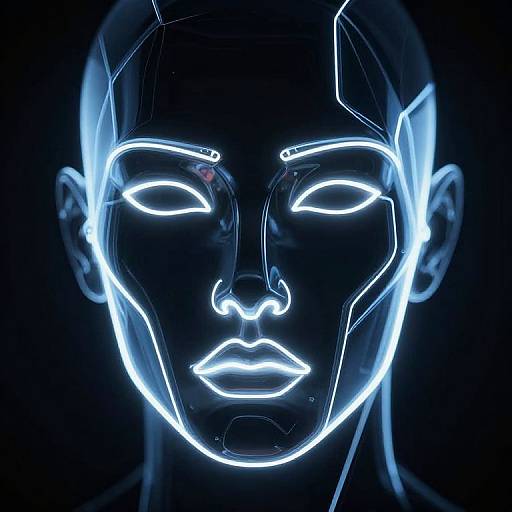 Futuristic Neon Face Outline Generator