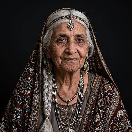 Elderly Arabian-Indian Woman Portrait