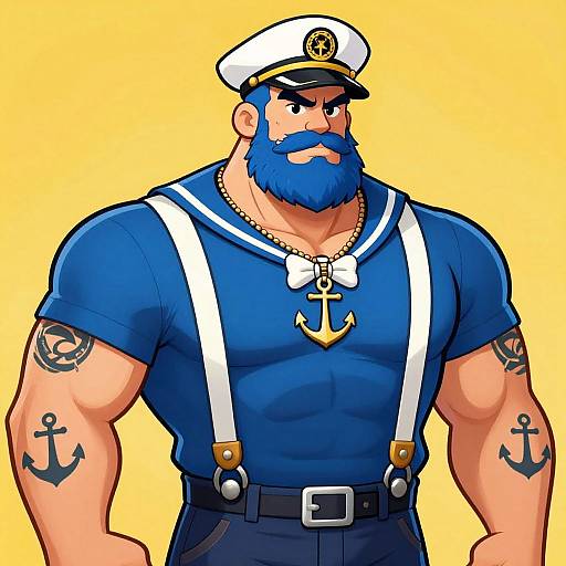 Bold Burly Maritime Sailor Art