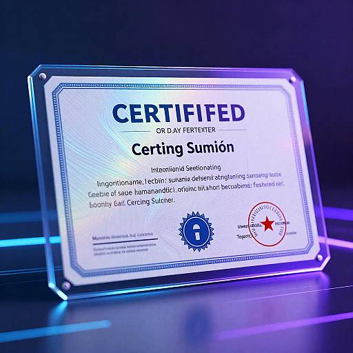 Futuristic Holographic Digital Certificate