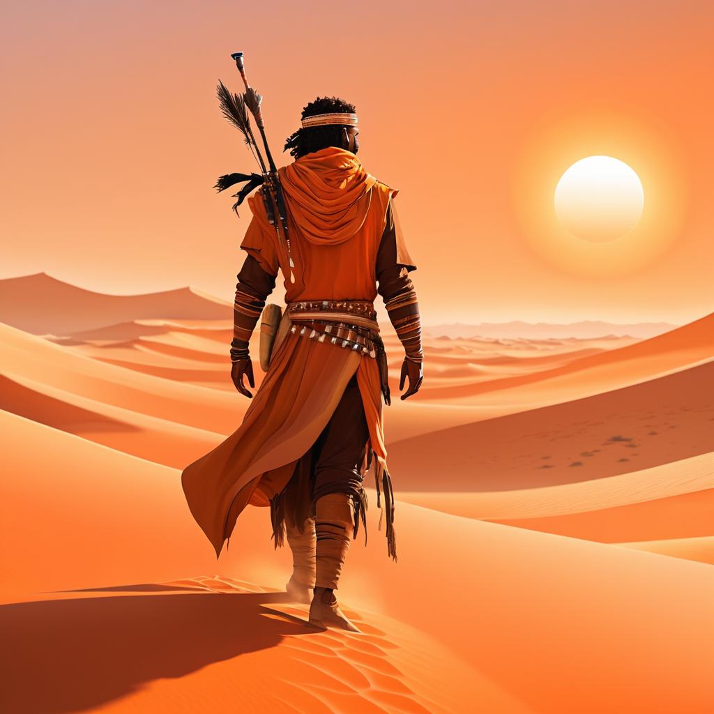 Desert Nomad Concept Art at Sunset