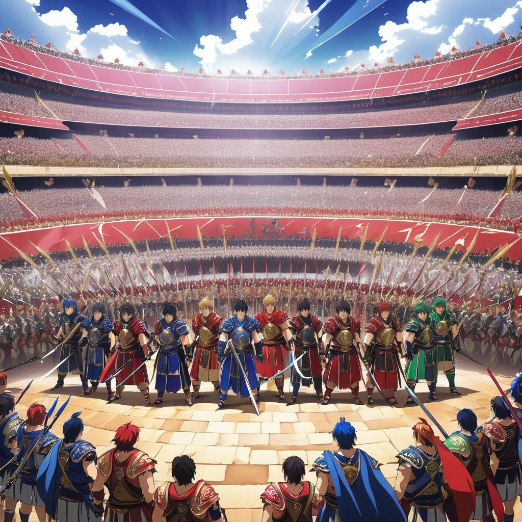 Fierce Gladiators in Epic Anime Arena