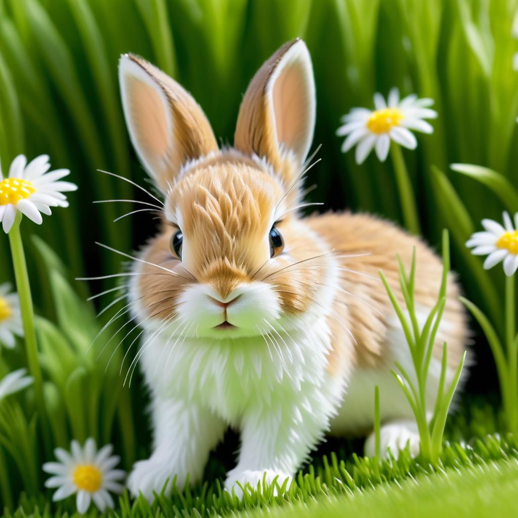 Hyper-Realistic Baby Rabbit Close-Up