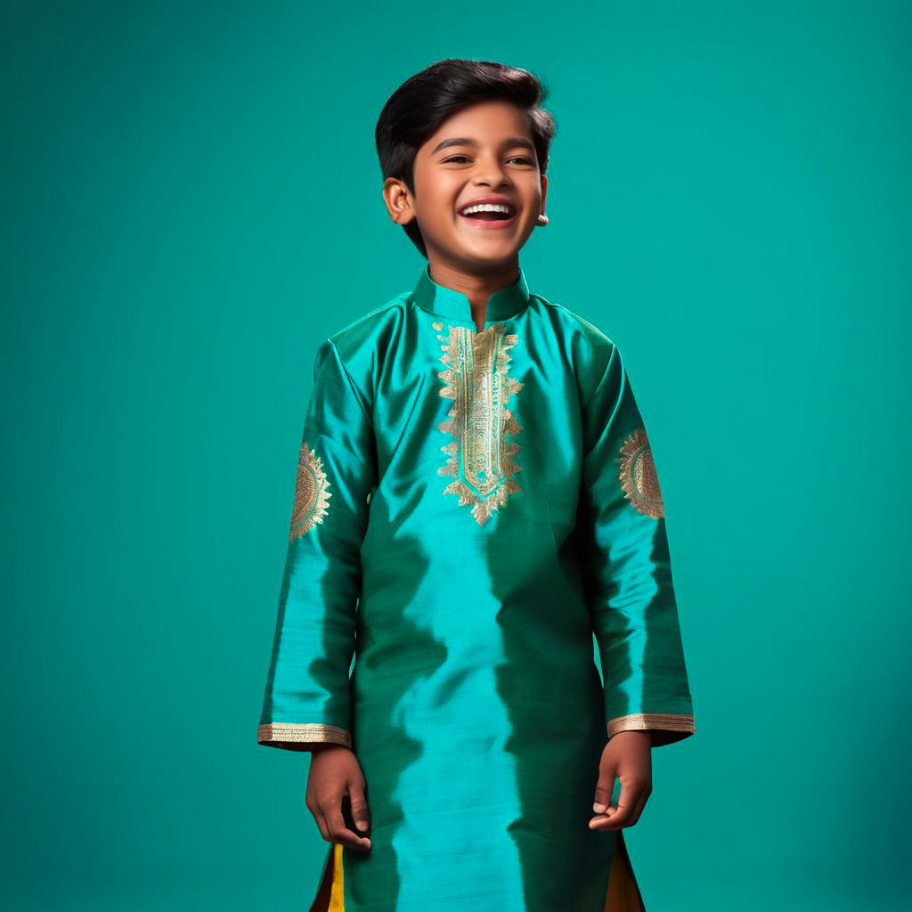 Joyful Diwali Celebration: Adolescent Boy