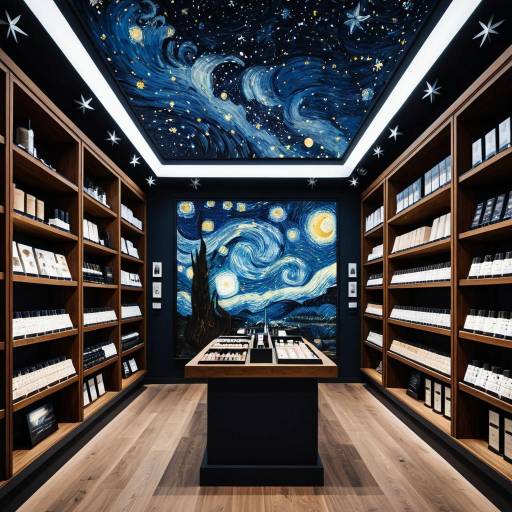 Elegant Starry Night Cosmetic Store Design