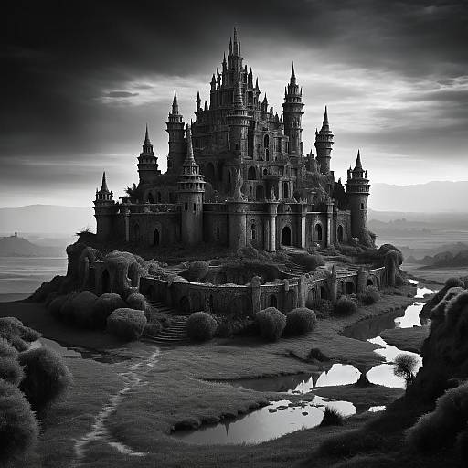 Ancient Ruins and Dark Fairy Castle