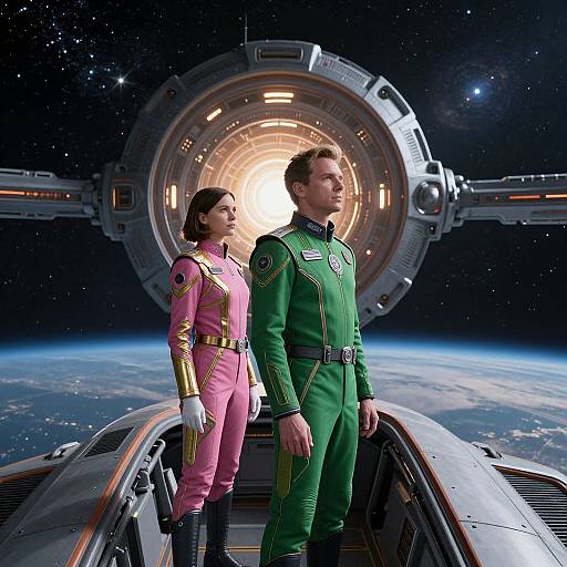 Futuristic Spacecraft Cockpit Scene