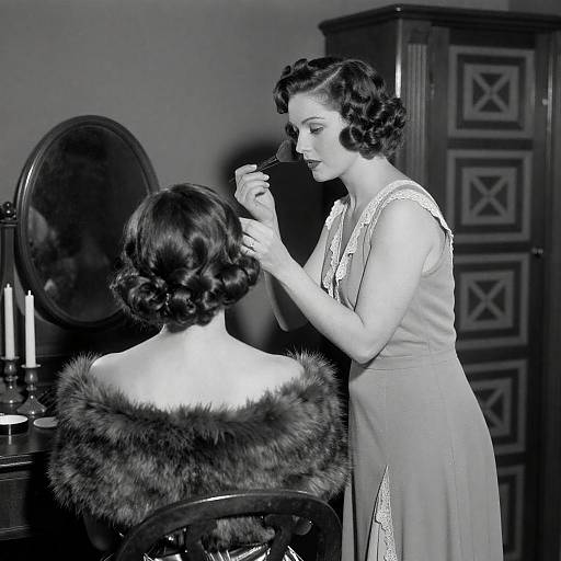 Elegant 1920s Vanity Makeup Scene