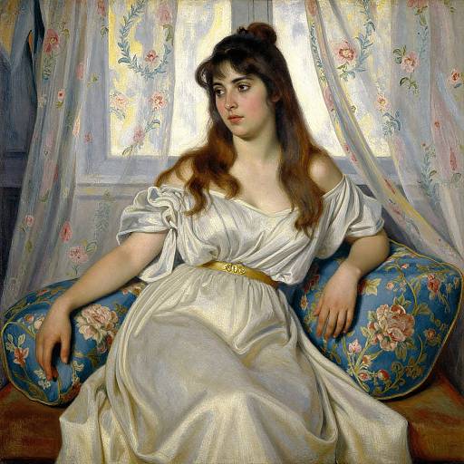 1947 Spanish Impressionist Woman Portrait