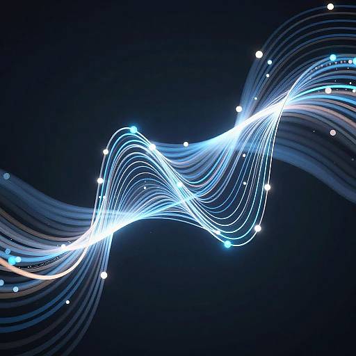 Abstract AI Data Streams Visualization