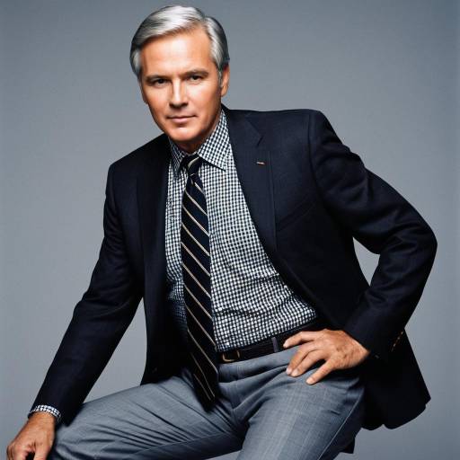 Confident Middle-Aged Man in Blazer and Tie