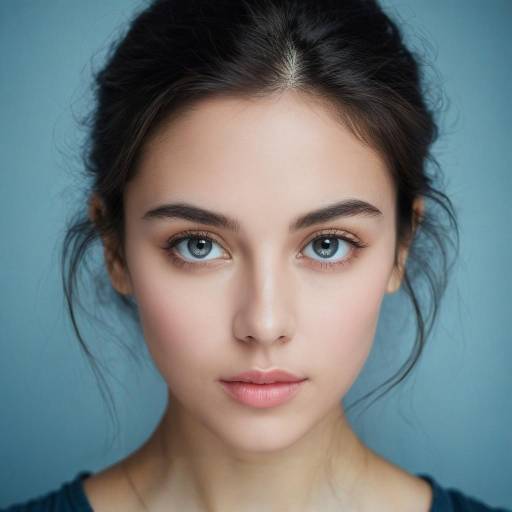 Close-up Portrait of Young Woman with Expressive Eyes