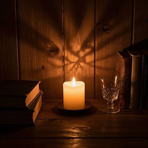 Cozy Candlelit Rustic Room