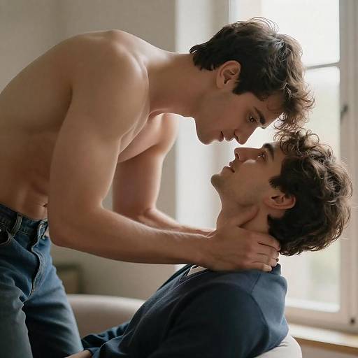 Intimate Moment Between Two Men