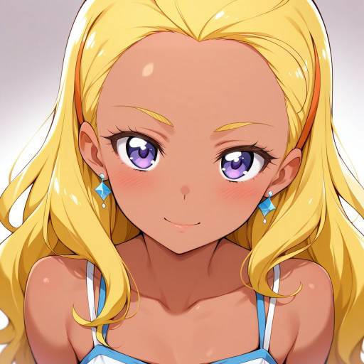 Illustration of Amamiya elena, precure in the style of Duke (inu daimyou)