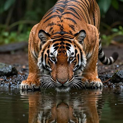Hyper-Realistic Tiger in Rainforest