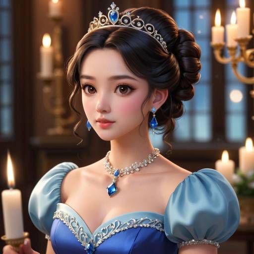 Elegant Princess with Jewelry in Cozy Setting