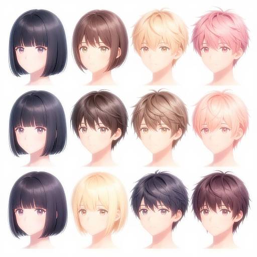 Anime Hairstyle Generator in Pastels
