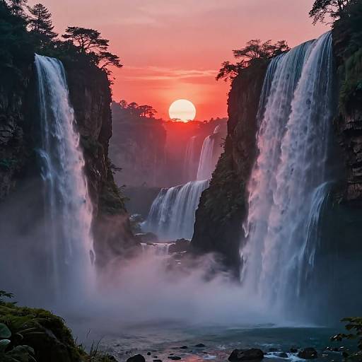 Ethereal Waterfalls and Floating Islands