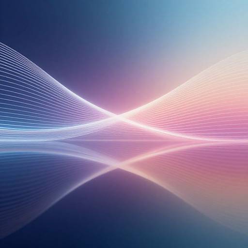 Abstract digital art: Vibrant blue and pink neon lines intersect, creating a radiant, glowing effect with smooth, wavy textures.