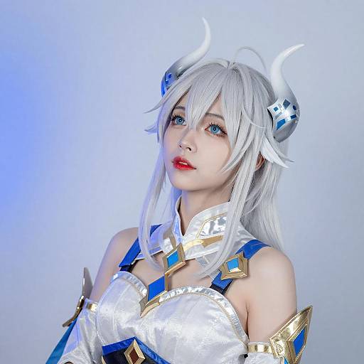 Anime-Style Character with Winged Hair