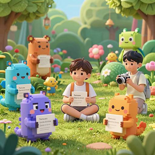 Fantasy Garden Kids AI Photography