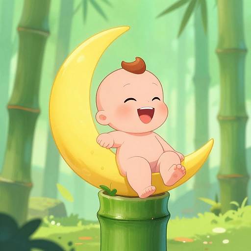 Retro Anime Baby Moon Princess