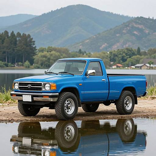 Retro 1994 Blue Toyota Pickup