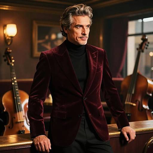 Cinematic Stylish Middle-Aged Man Portrait