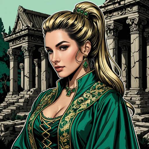Python Queen in Rococo Art Style