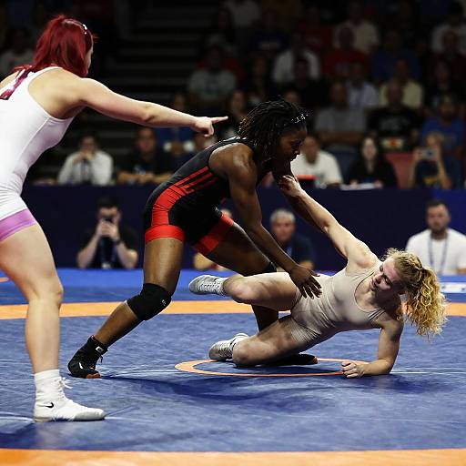 Dynamic Wrestling Match in Action