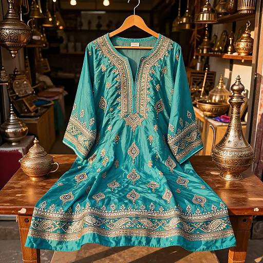 Rich Paisley Salwar Kameez in Rajasthan