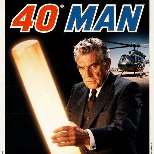 Vintage 40s Action Movie Poster Design