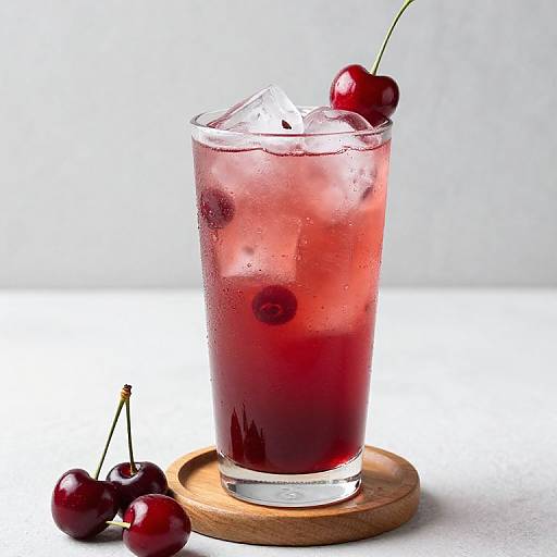 Vibrant Cranberry Punch with Cherries