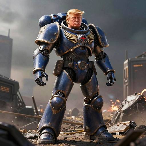 Trump as Warhammer 40K Warlord
