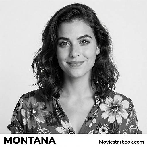 Black and White Portrait of Smiling Woman