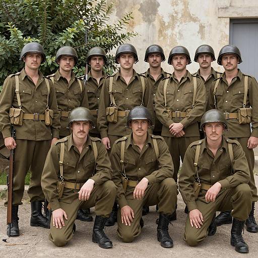 World War II Soldiers Group Portrait