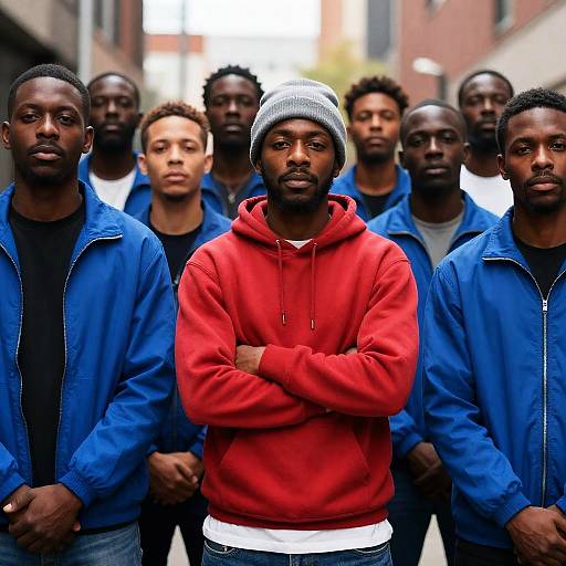 Group of African-American Men in Urban Setting