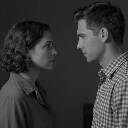 Monochrome Profile Portrait: Woman's Intense Gaze