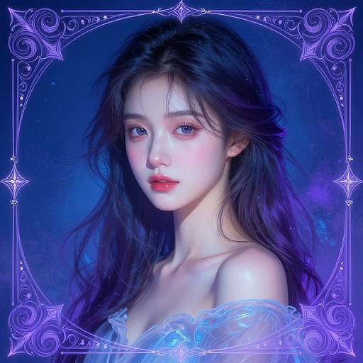 AI-Enhanced Classical Style Girl Portrait