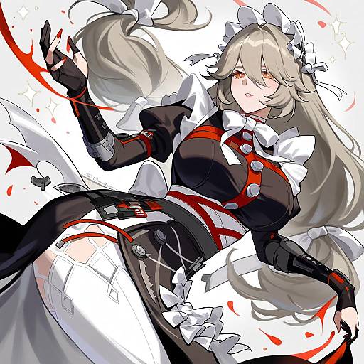 Illustration of Alexandrina sebastiane, zenless zone zero in the style of Shan