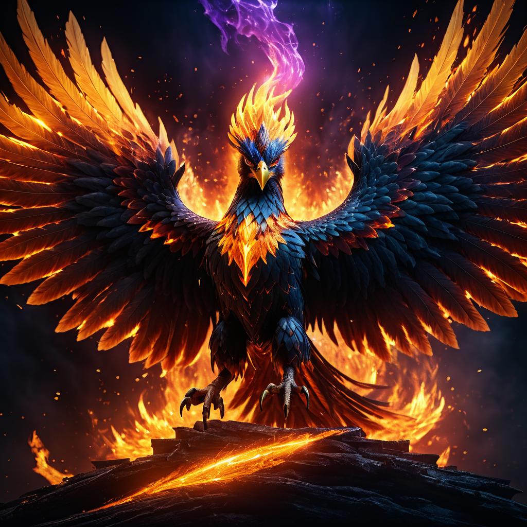 Cinematic Portrait of a Rising Phoenix