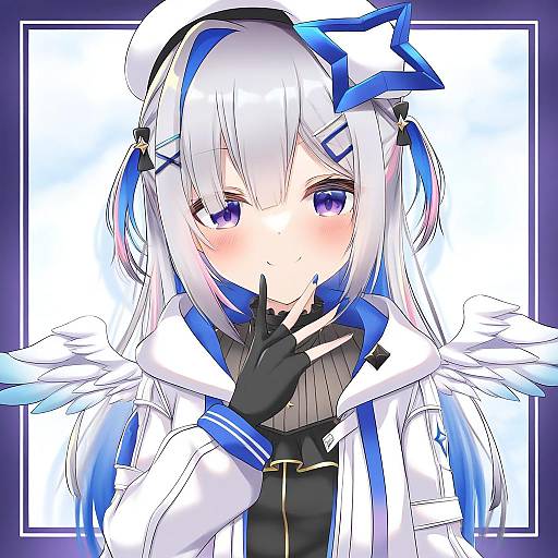 Illustration of Amane kanata (work), hololive in the style of Shimo (depthbomb)